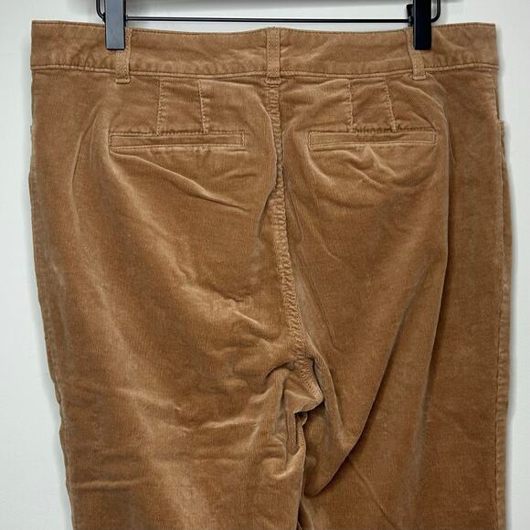 Talbots Stretch Corduroy Flare Leg Pants Size 10 Almond Buff High Waist - Picture 7 of 9